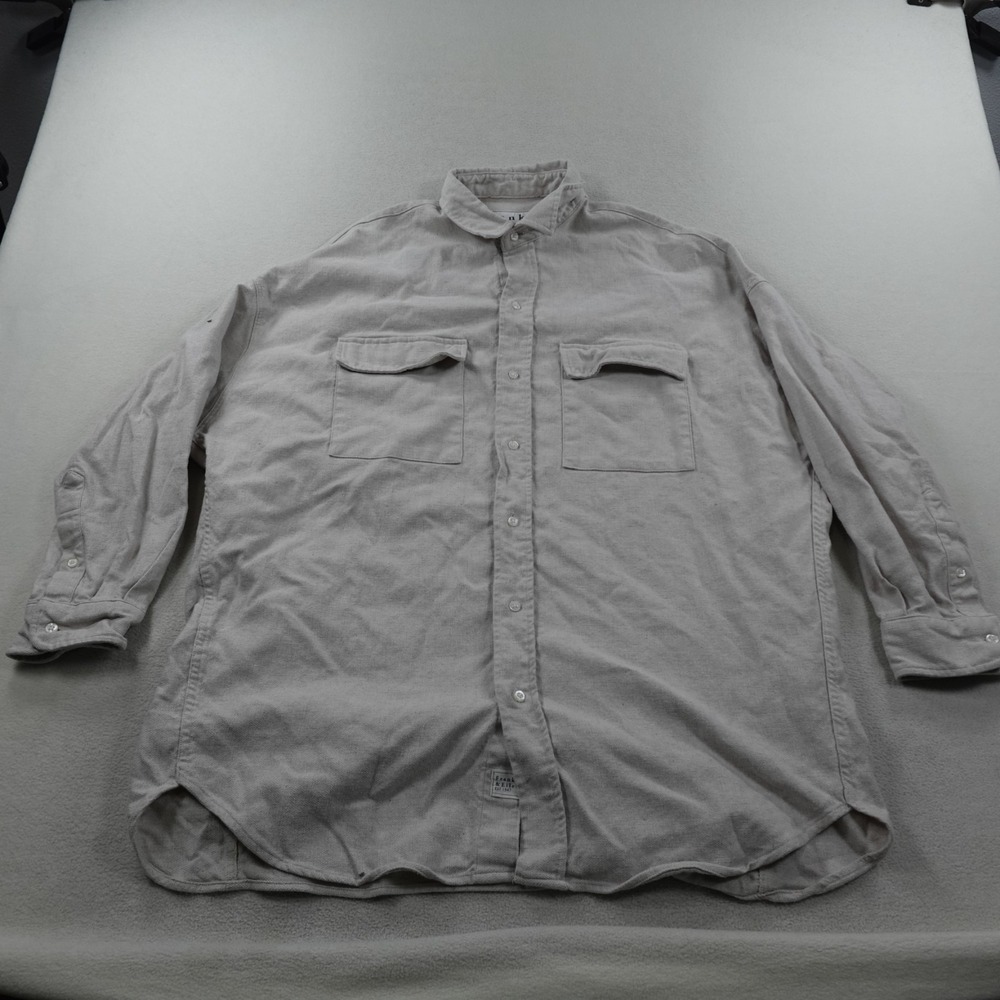 Frank & Eileen Beige Cotton Button-Front Shirt
